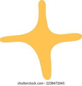 Hand drawn abstract sparkle shape illustration