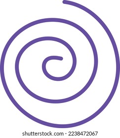 Hand drawn abstract spiral shape illustration