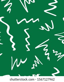 Hand Drawn Abstract Spirals Brush Strokes Geometric Seamless Vector Pattern Isolated Background