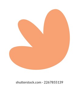 Hand drawn abstract spots flat icon. Vector illustration