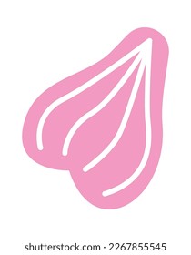 Handgezeichnete abstrakte Flecken flach Symbol. Vektorgrafik