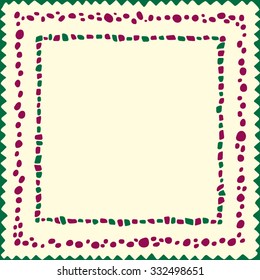 Hand drawn abstract square frame set made in vector. Beautiful design elements.