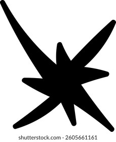 Hand Drawn Abstract Star Vector Illustration