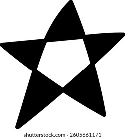 Hand Drawn Abstract Star Vector Illustration