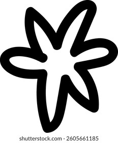 Hand Drawn Abstract Star Vector Illustration