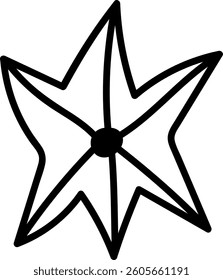 Hand Drawn Abstract Star Vector Illustration