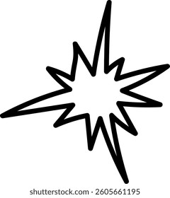 Hand Drawn Abstract Star Vector Illustration
