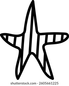 Hand Drawn Abstract Star Vector Illustration
