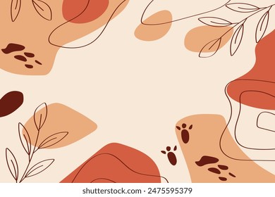 Hand drawn abstract terracotta background