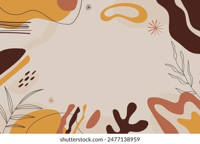 Hand drawn abstract terracotta background