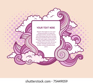 Hand drawn abstract text frame