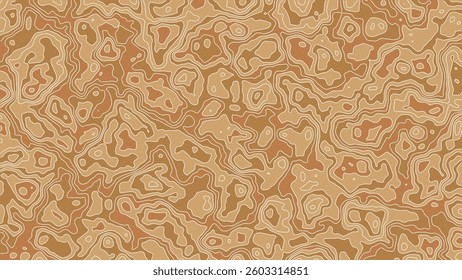 Hand Drawn Abstract Topographic Contour and camouflage vector background