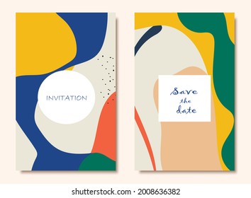 Hand drawn abstract trendy universal artistic background template for invitation, banner, placard, brochure, poster, card, flye, cover, header.