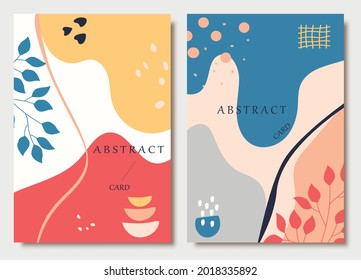 Hand drawn abstract trendy universal artistic background templates for invitation, banner, placard, brochure, poster, card, flyer, cover, header.