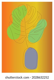 Handgezeichnet abstrakter tropischer Blatthintergrund. Design für Muster, Logo, Plakate, Einladung, Grußkarte. Vektorgrafik