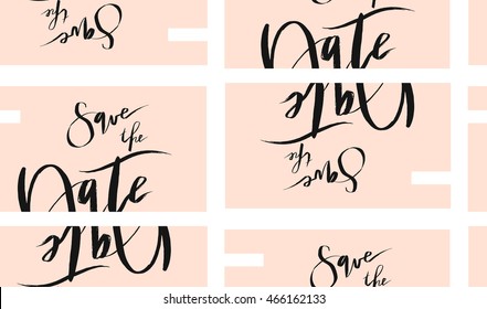 Hand drawn abstract unusual elegant seamless pastel color with Save the Day handwritten lettering.Design for Wedding,marriage,baby shower,bridal,party,birthday,Valentine's day.