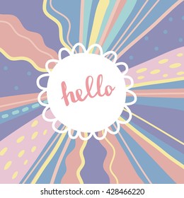 Hand drawn Abstract vector card