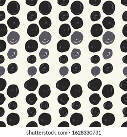 hand drawn abstract vector circles seamless pattern. scandinavian style design. illustration, trendy background. fabric, wrapping paper, background, wallpaper, surface and textile design. nice colors.