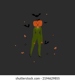 Hand drawn abstract vector graphic clipart illustrations,Halloween holiday costume party adult people characters collection set.Creepy Halloween design poster concept.Happy Halloween contemporary
