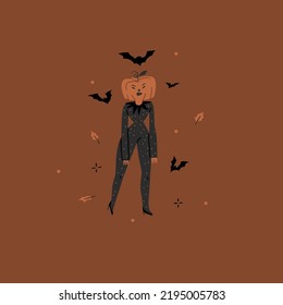 Hand drawn abstract vector graphic clipart illustrations,Halloween holiday costume party adult people characters collection set.Creepy Halloween design poster concept.Happy Halloween contemporary