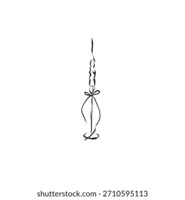 Coleção de ilustração gráfica vetorial abstrata desenhada à mão com linha estilizada Feliz Natal e design de decoração de feriados set.Trendy moderno doodle esboço concept.Vetor celebração esboço símbolo.
