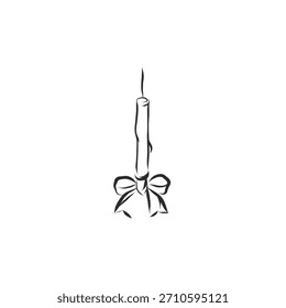 Colección de ilustración gráfica de Vector abstracto dibujado a mano con línea estilizada Conjunto de diseño de decoración de alegres Navidades y fiestas. Concepto de boceto de doodle moderno de moda. Vector de boceto de celebración.