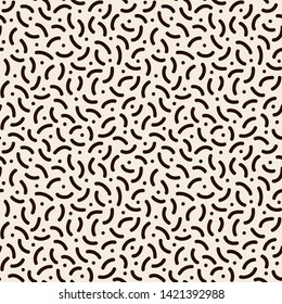Hand drawn abstract vector pattern. Seamless repeat in monochrome color scheme. Perfect structure for fabrics, backgrounds, surfaces etc.