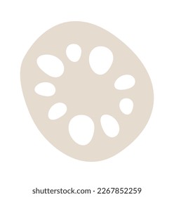 Hand drawn abstract vegetable spots flat icon. Vector illustration