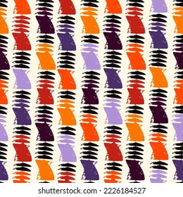 Hand drawn abstract wallpaper. Paint brush seamless surface pattern. Texture background. Template image. Fabric motif. Digital paper. Ethnic textile print backdrop. Web designing. Art illustration.