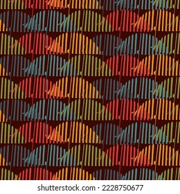 Handgezeichnete abstrakte Tapete. Malerpinsellinien nahtloses Oberflächenmuster. Texturhintergrund. Schlagt Bild. Stoffmotiv. Schneidet digitales Papier ab. Ethnische Textilindustrie. Webdesign. Art Illustration.