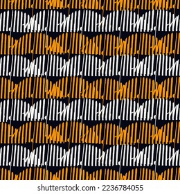 Papel de pared abstracto dibujado a mano. Pintar líneas de pincel con un patrón de superficie sin inconvenientes. El fondo de los golpes. Toma la imagen. Motif de tela. Rota papel digital. Impresión textil étnica. Diseño web. Ilustración artística.