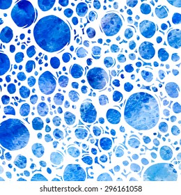 Hand drawn abstract watercolor background with white outline over it. Vector illustration