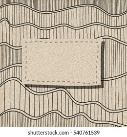 Hand drawn abstract wave pattern. Vector illustration.
