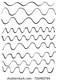 Hand drawn abstract wave texture. Vector illustration.