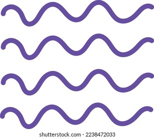 Hand drawn abstract waves shape illustration