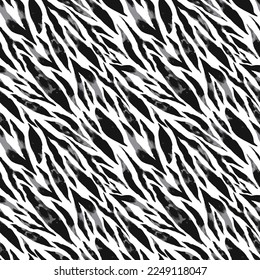 Impresión abstracta de cebra dibujada a mano. Impresión animal vectorial sin inconveniente. Cebra. Impresión artística. Textil. Textil. Abstracción. Jungla. África. Brasil. Zoo.