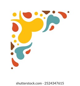 Vector de elemento de diseño de marco groovy dibujado a mano