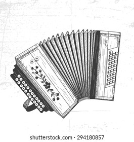 hand drawn accordion