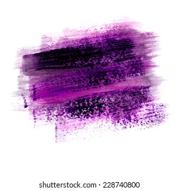 Hand drawn acrylic element, violet stroke isolated on white background.