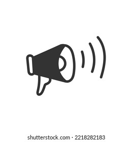 Hand drawn ADS vector icon. Megaphone icon. Hand drawn advertising vector sign design. Eps10 megaphone flat symbol pictogram