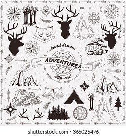 Hand drawn Adventures Clip-art