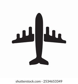 Dibujado a mano Icono de avión Ilustración vectorial Imagen