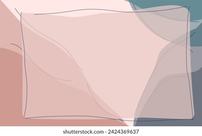 Hand drawn aesthetic shapes poster templates background