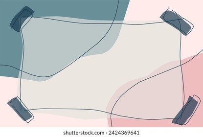 Hand drawn aesthetic shapes poster templates background