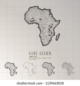 Hand drawn Africa map.