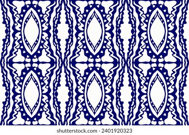 hand drawn African Ikat paisley ethnic embroidery on background.Ikat ethnic oriental seamless pattern traditional.vector illustration.design for texture, fabric, clothing, wrapping, decoration.