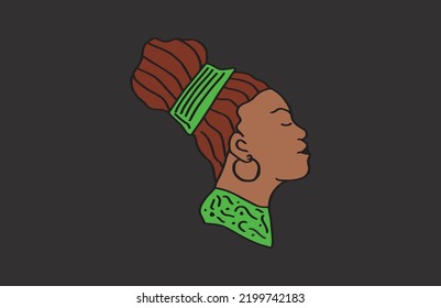 Hand Drawn African Woman Vector Illustration Stock Vector (royalty Free 