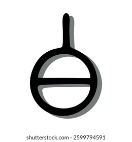 Hand drawn agender genderless gender identity icon Symbol used to represent sex and gender