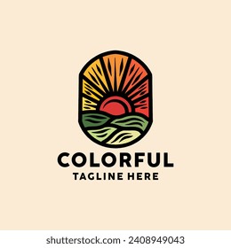 Hand Drawn Agriculture Logo Symbol Design illustration vector Icon Emblem