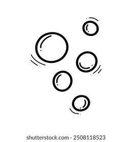 Hand Drawn Air bubbles Illustration. Doodle Vector. Isolated on White Background - EPS 10 Vector